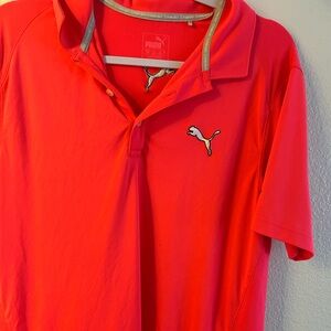 Puma Golf Men's Hot Pink Polo Shirt